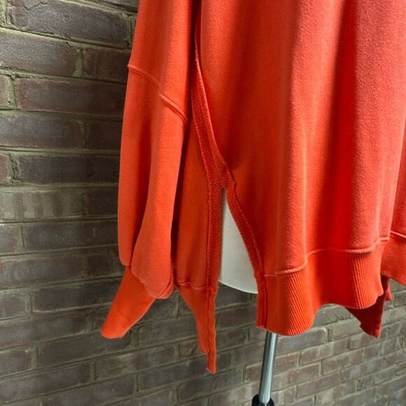 We The Free Women’s Orange Camden Oversized Sweatshirt Size Large - Picture 5 of 11